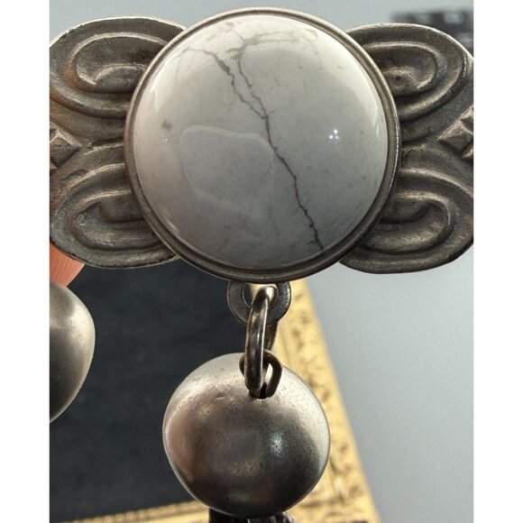Similar Items to Fun KATE HINES Modernist Pin with Dangles Kate Hines Modernist Dangle Brooch Silver Tone Signed Statement Pin